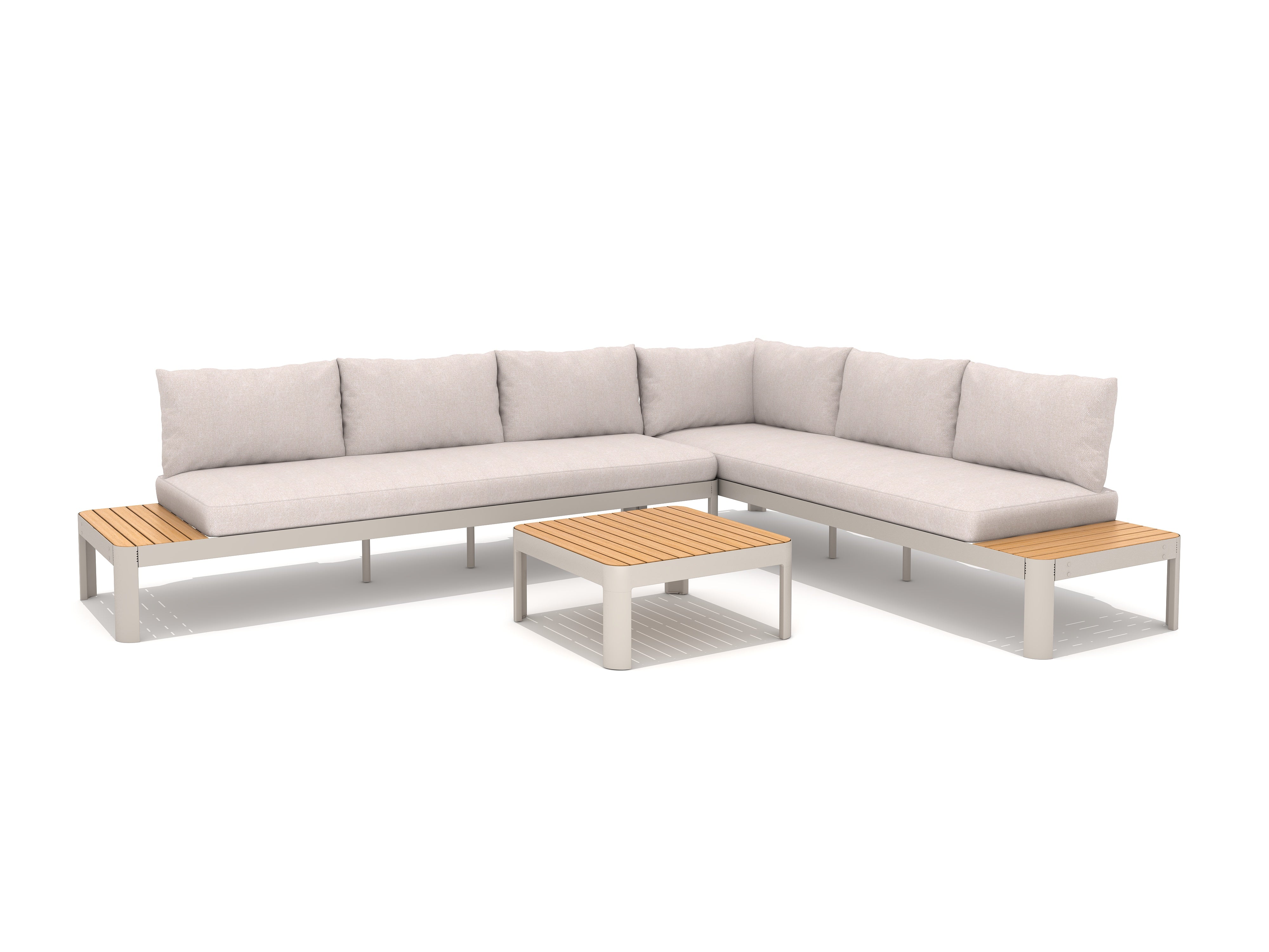 Portals 6-seat Corner Lounge Setting – 3 pc (inc. Table)