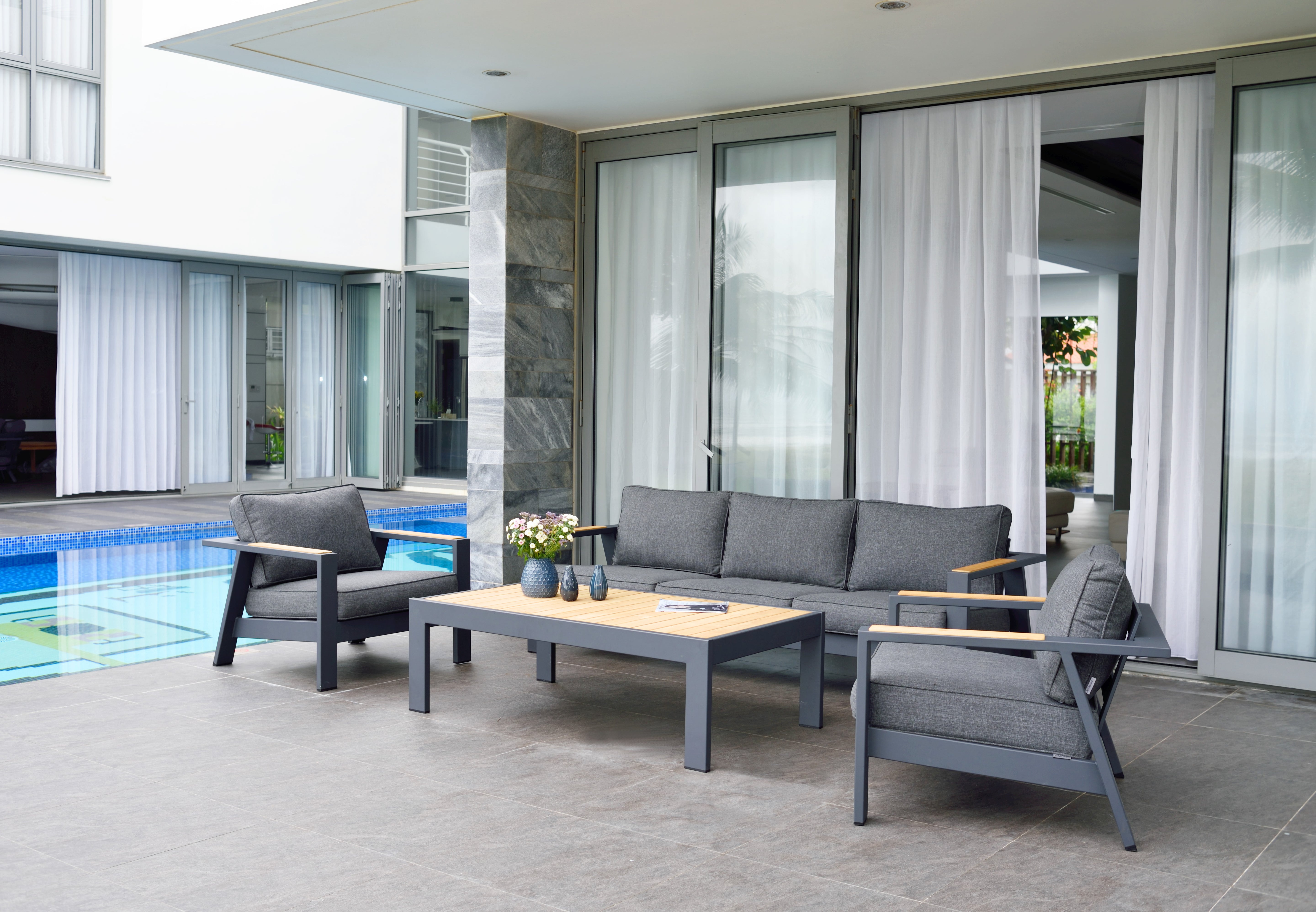 Palau 5-seat Lounge Setting – 4 pc (inc. Table)