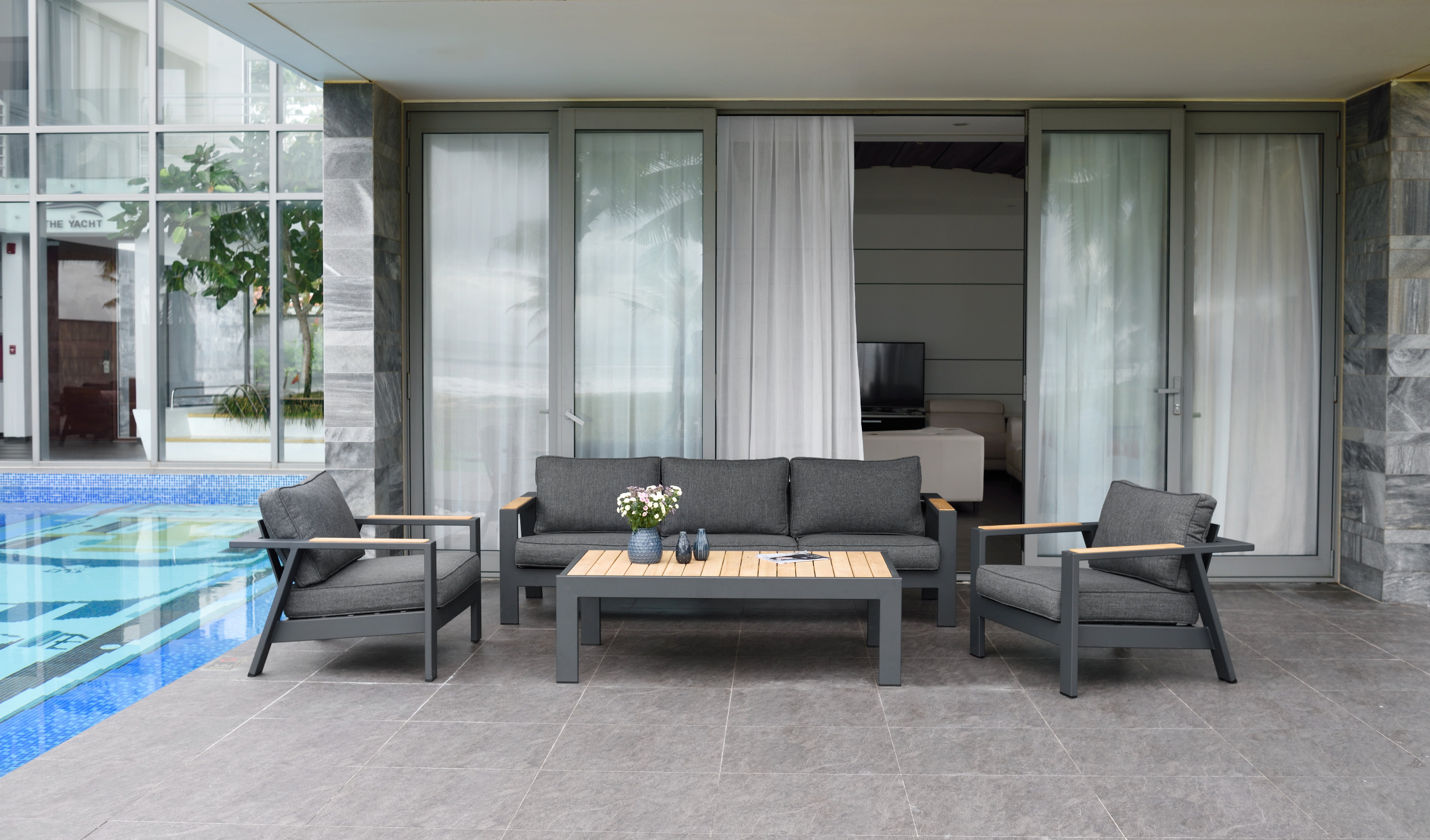 Palau 5-seat Lounge Setting – 4 pc (inc. Table)