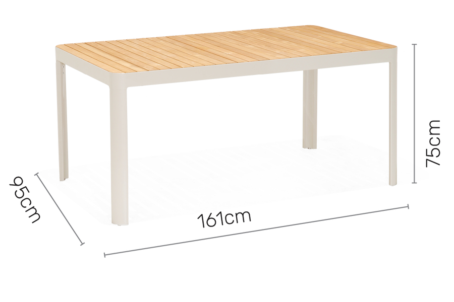 Portals Dining Table (Champagne) dimensions