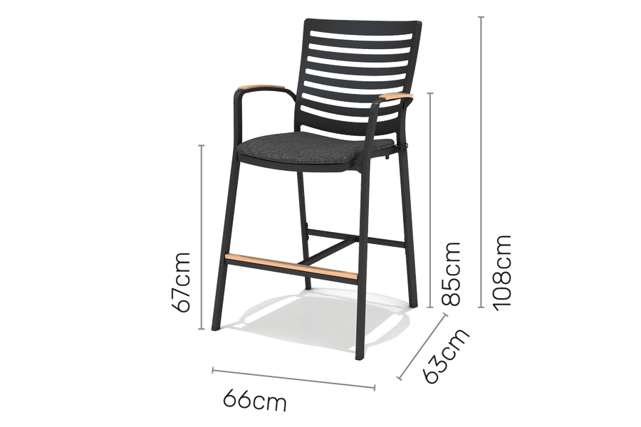 Portals Bar Chair dimensions