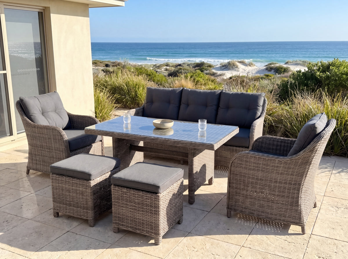 Naida Wicker Lounge – 6pc Setting