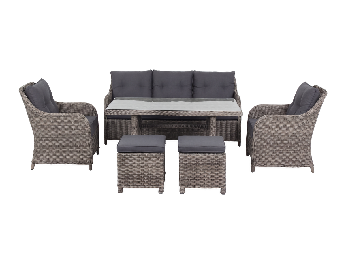 Naida Wicker Lounge – 6pc Setting