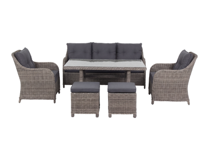Naida Wicker Lounge – 6pc Setting