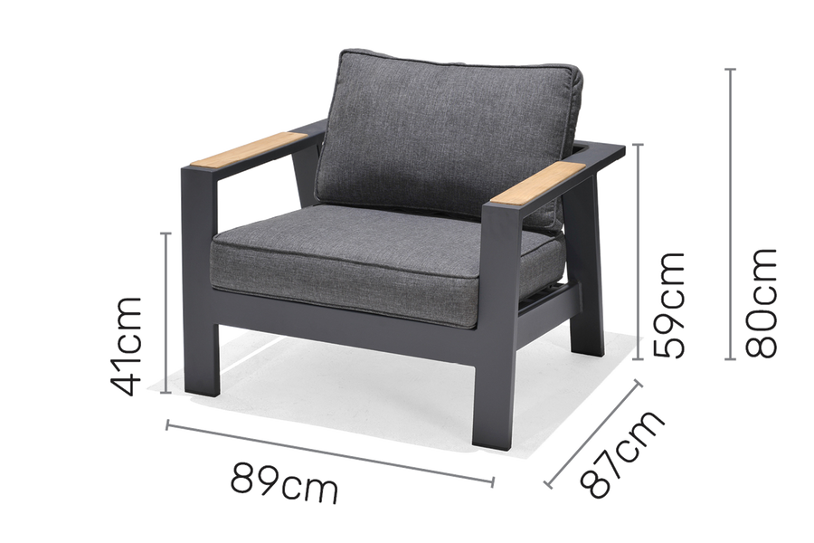 Palau Lounge Armchair dimensions