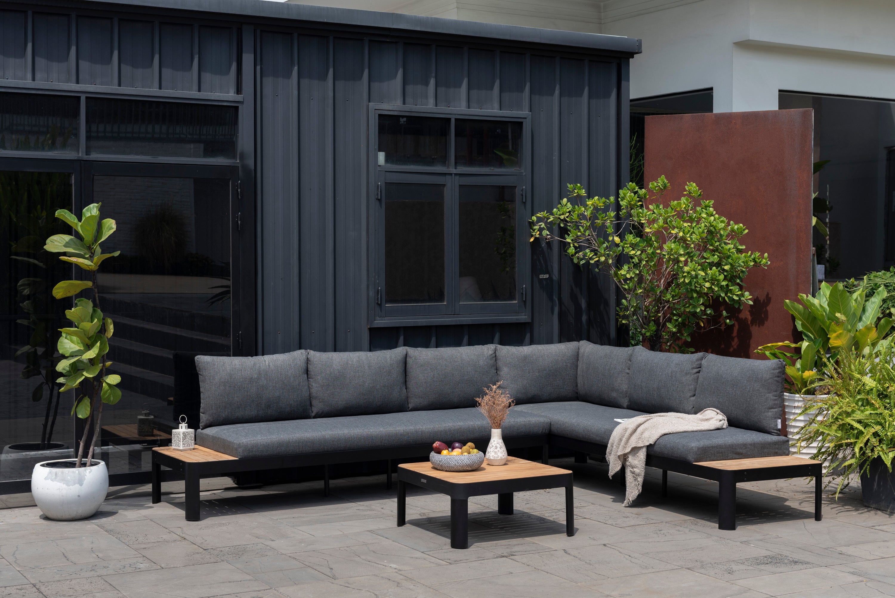 Portals 6-seat Corner Lounge Setting – 3 pc (inc. Table)